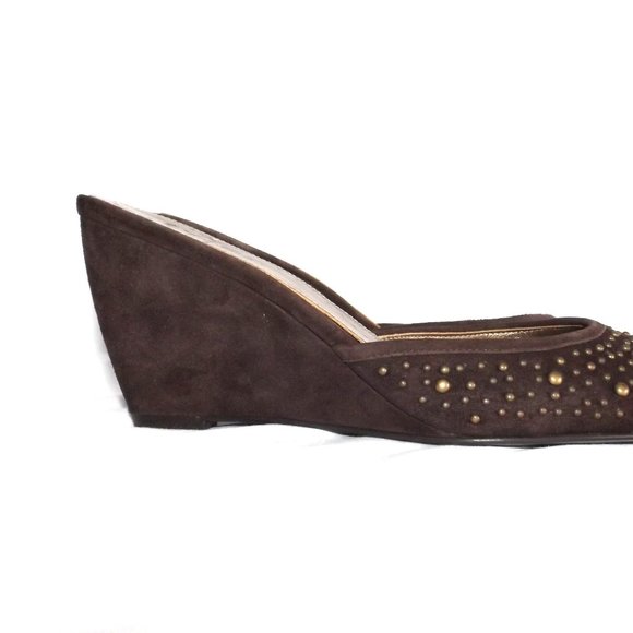 Richard Tyler Conga Brown Suede Slip-On Wedges, Size 8.5 NWOB - Picture 9 of 9